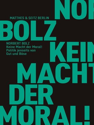 cover image of Keine Macht der Moral!